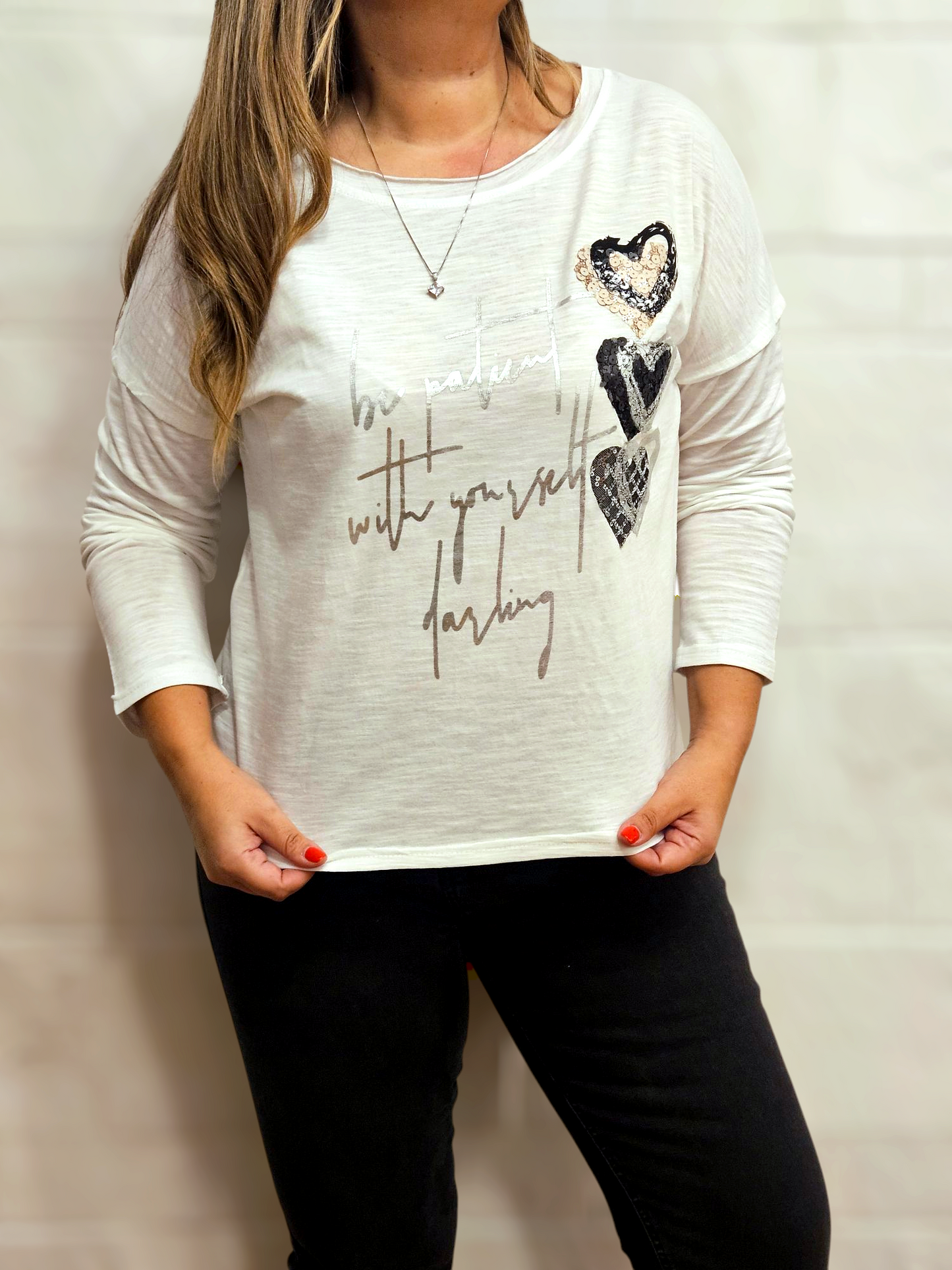 Polera Corazón Blanco