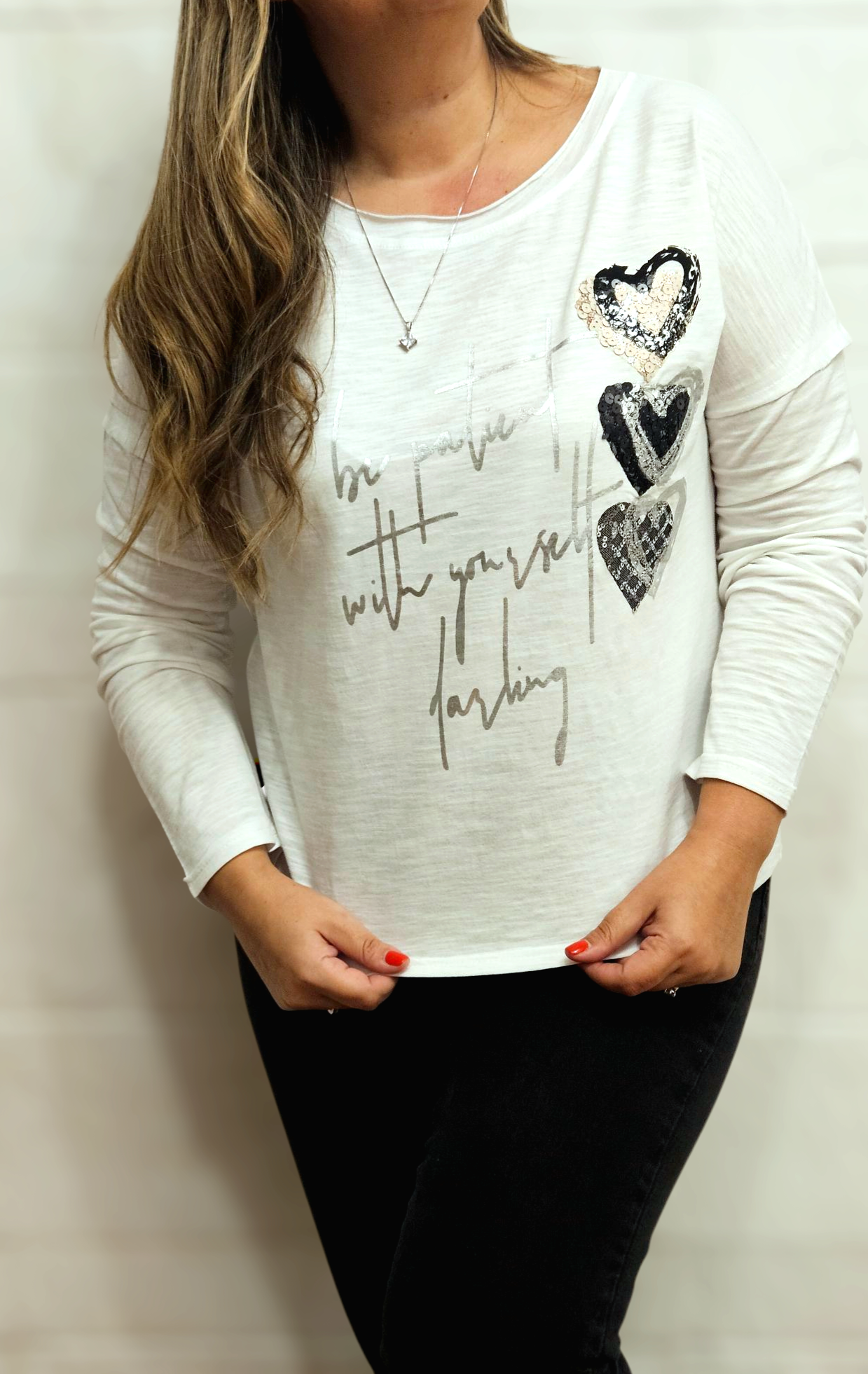 Polera Corazón Blanco