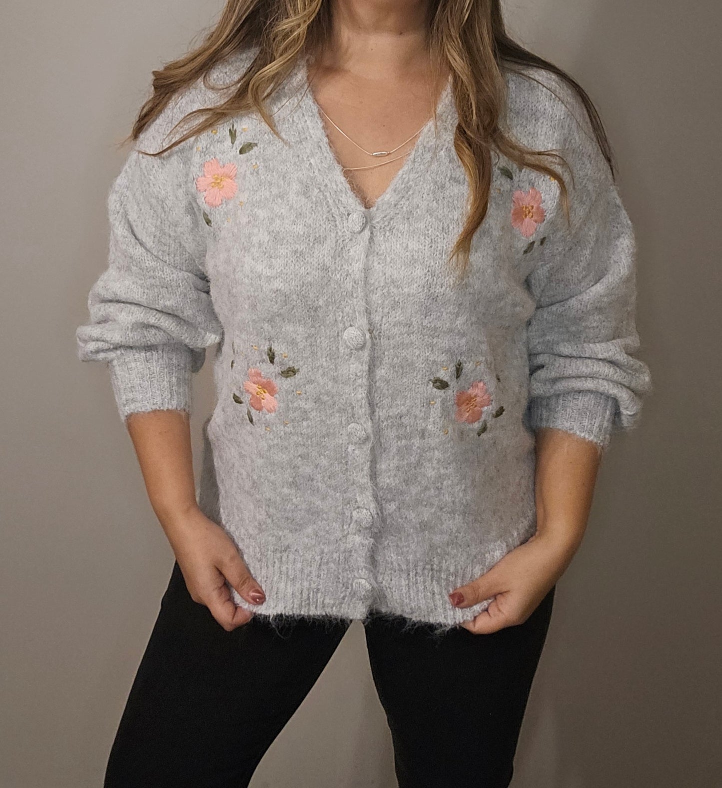 Cardigan Diamante Celeste