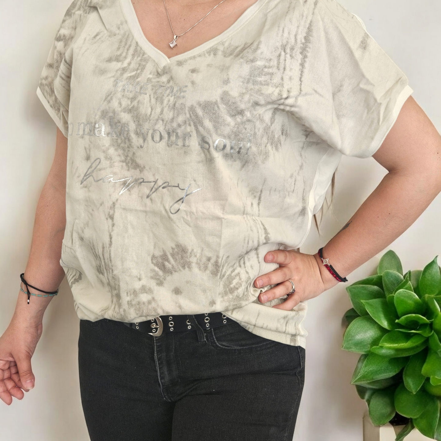 Polera Take Time Beige