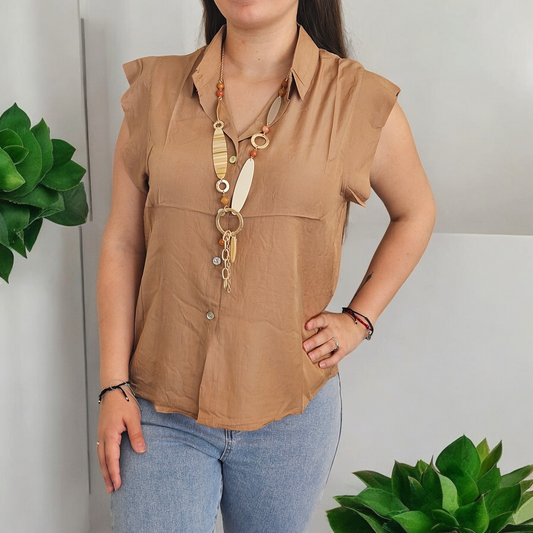 Blusa Paz camel