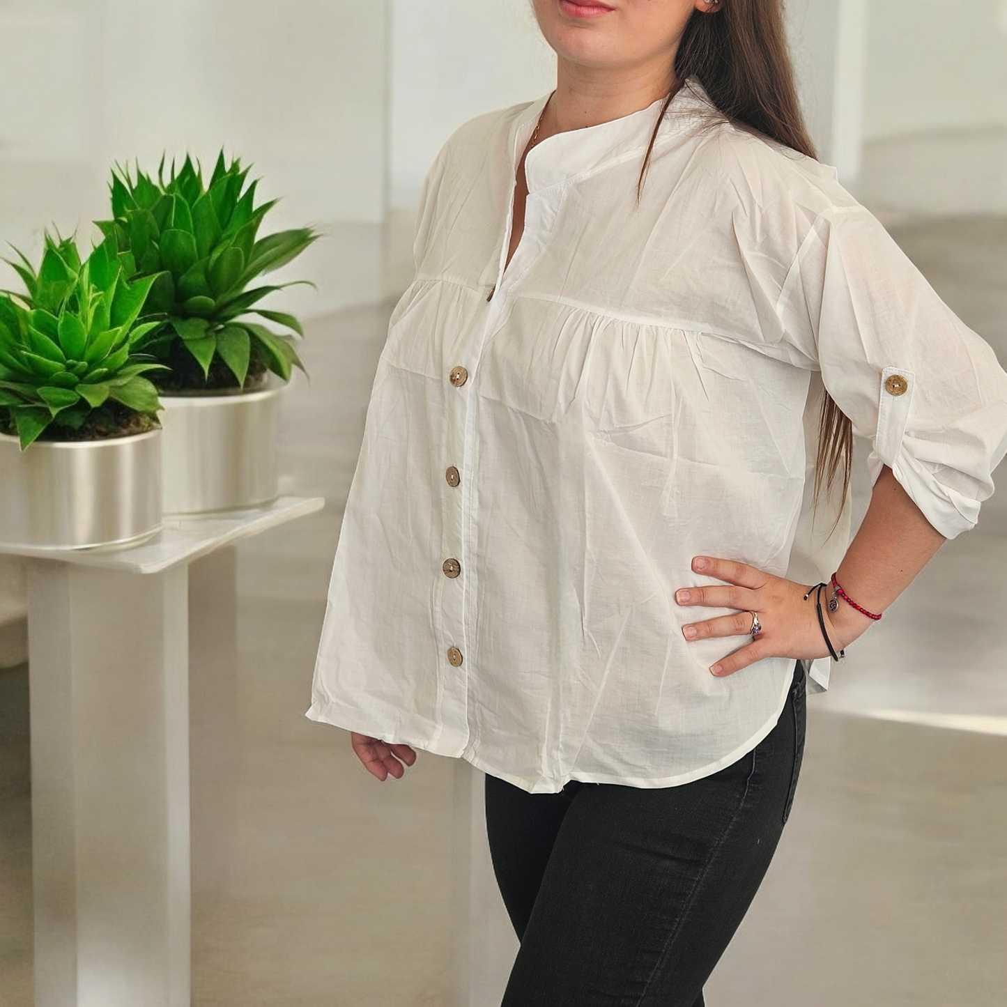 Blusa Magdalena blanca