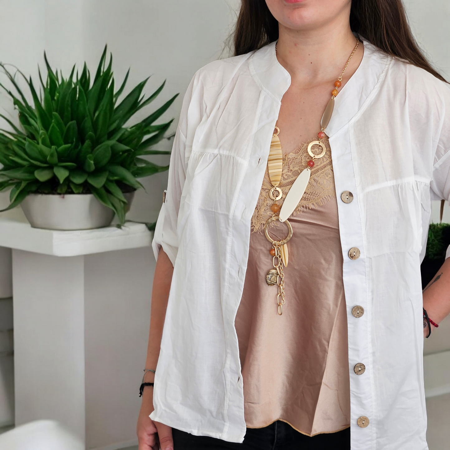 Blusa Magdalena blanca