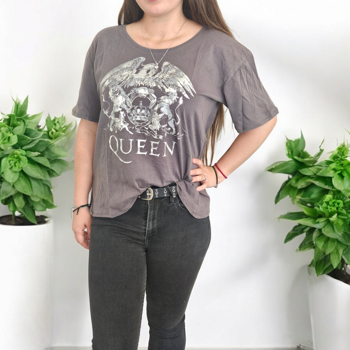 Polera Queen marengo